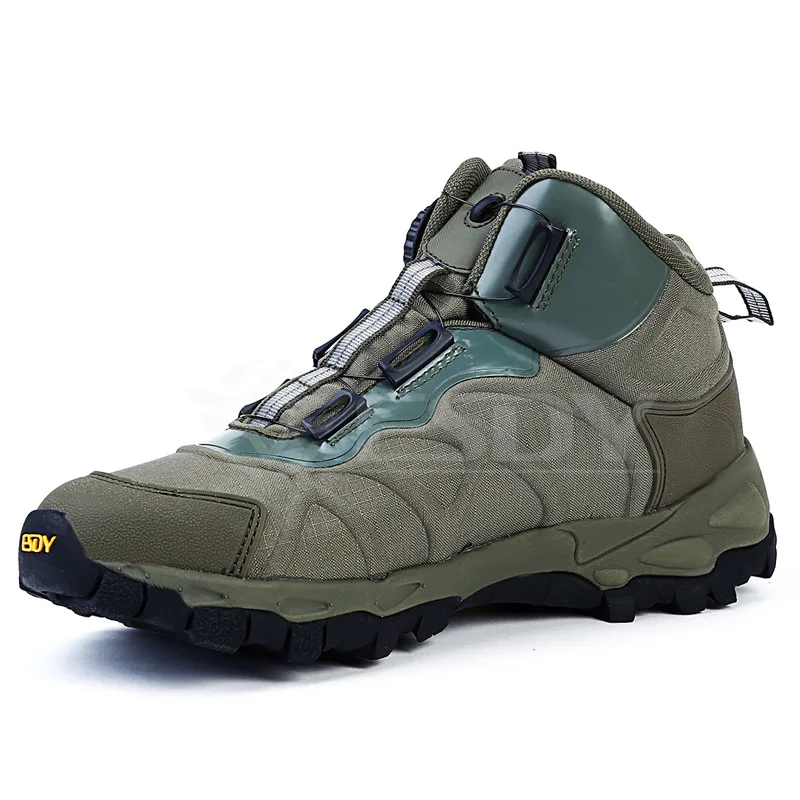 Beli Pria Outdoor Hiking Trekking Olahraga Taktis Militer Boots Musim Dingin Kulit Renda Tentara Tempur Pergelangan Kaki Datar Keselamatan Kerja Pria Sepatu