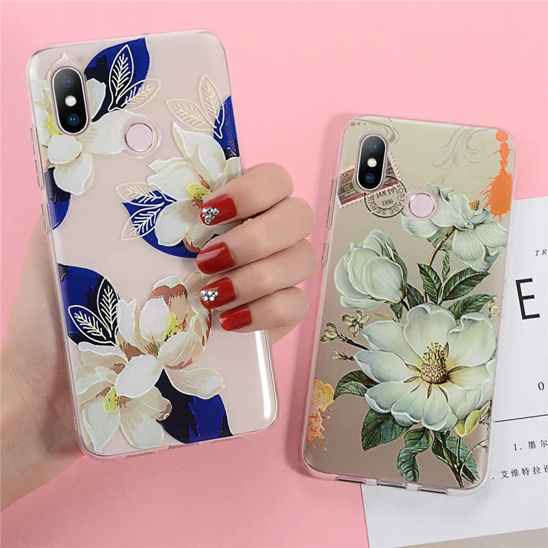 Lovebay чехол 3D рельеф цветочный для Xiaomi mi 8 мягкие розы защитная накладка на заднюю