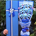 Милая плюшевая игрушка Лило Стич, миниатюрный букет, плюшевая кукла, Шелковый букет мыла, подарок на день Святого Валентина, День рождения