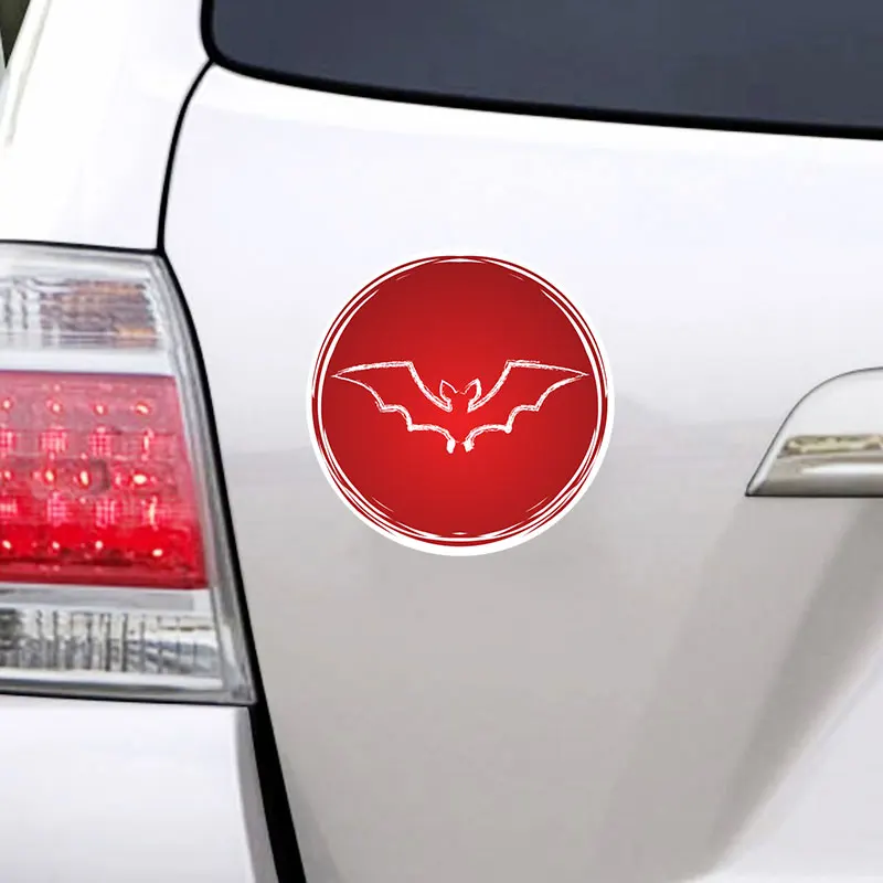 Красная крутая летучая мышь искусственная кожа мультфильм Модные животные окно