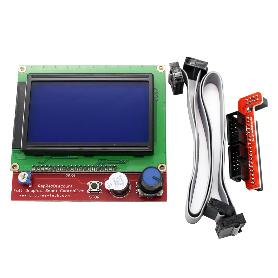 Новый контроллер LCD12864-1 шт. плата переключателя-1 кабель 2 30 см панель управления