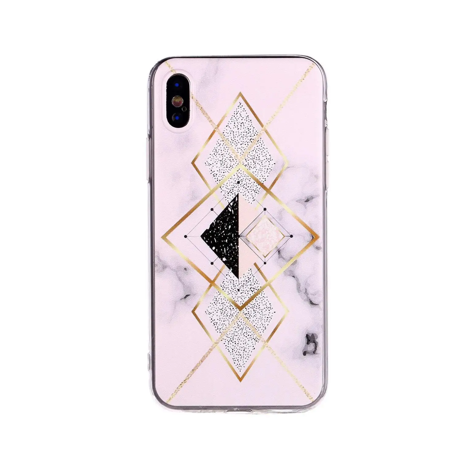 Unisex Fashion Geometric Back Cover Phone Case Multicolor Protective | Mobile Cases &amp Covers