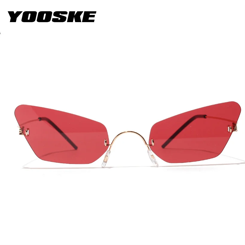 Женские солнцезащитные очки без оправы YOOSKE брендовые дизайнерские в