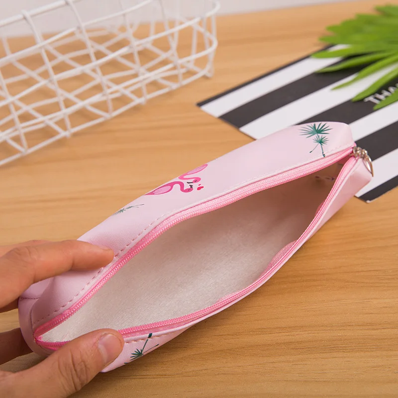 Милый Фламинго пенал для карандашей высокой емкости PU кавайная ручка чехол детей