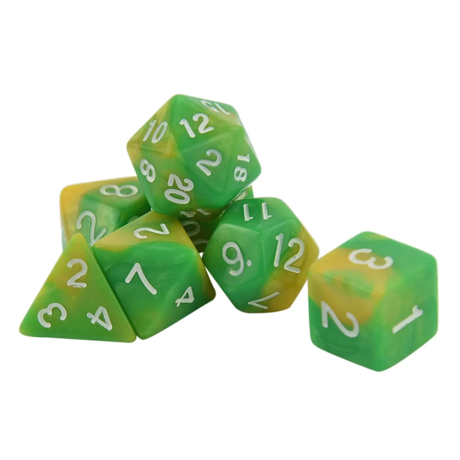 Жемчужные многогранные кости набор 7 D4 D6 D8 D10 D12 D20 для подземелий D & TRPG|Кубики| |