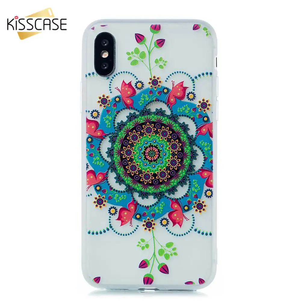 KISSCASE Fashion Flower Ten Color Phone Cases For iPhone X XS XR MAX 6 6s Plus 7 8 Coque Capa |