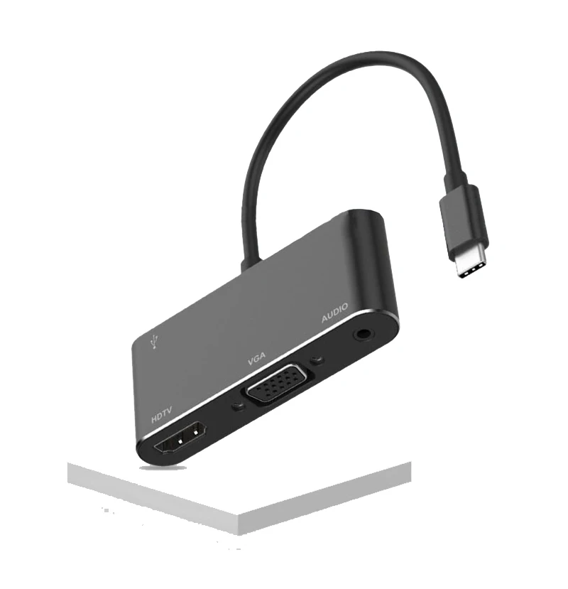 Тип C к Hdmi 4K Vga Hdtv + 3 5 мм аудио видео адаптер Pd зарядное устройство для Macbook Google