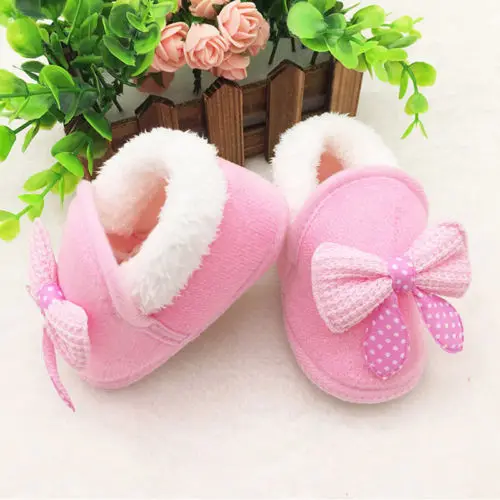2019 для маленьких девочек новорожденных Коляски обувь кроватки зимние теплые - Фото №1