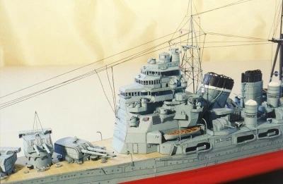 Военный корабль II Мировой войны японский боевой Kongo класса № 3D Kaohsiung бумажная