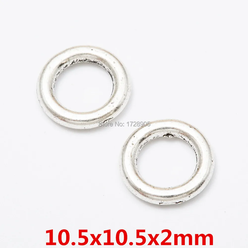 Zinc Alloy Round Circle Charms Antique Silver Pendants Jewelry Findings Fit Handmade Making Crafts Oval Ring 10pcs | Украшения и