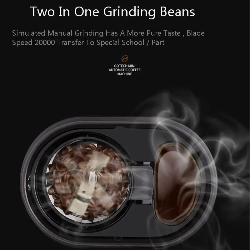 Continuous System Coffee Machine Household Small-sized Fully Automatic Grinding Integrated Cook Pot 1-2 People | Бытовая техника