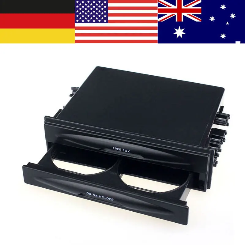 

CX-28 универсальная двухслойная Автомобильная кружка для напитков пластиковая коробка для хранения 2 в 1 Din радио карманная коробка и чашка дл...