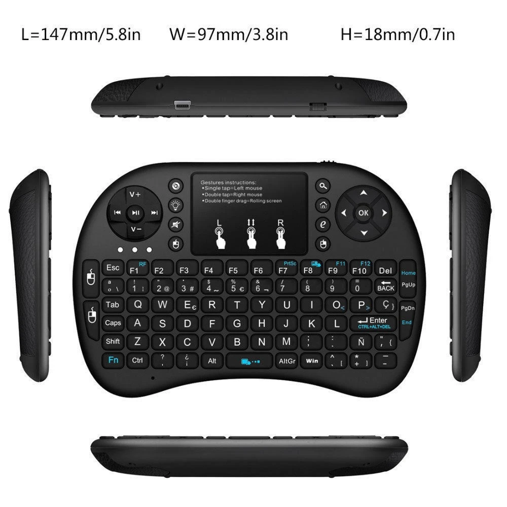 Mini TV 2 4 GHz для сенсорной панели Android беспроводной с клавиатурой I8 ТВ приставки