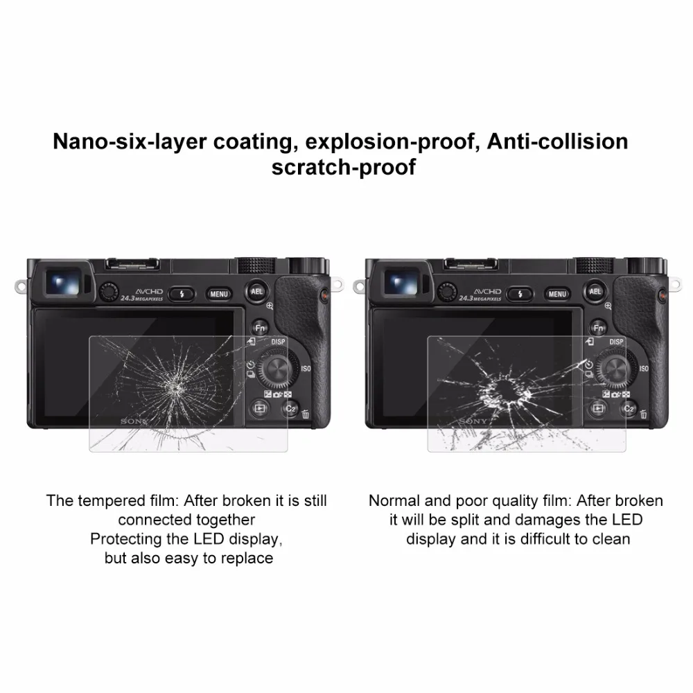 IG PULUZ для камеры sony A6000/A6300/A6500 2.5D 0 3 мм изогнутый край 9H твердость поверхности