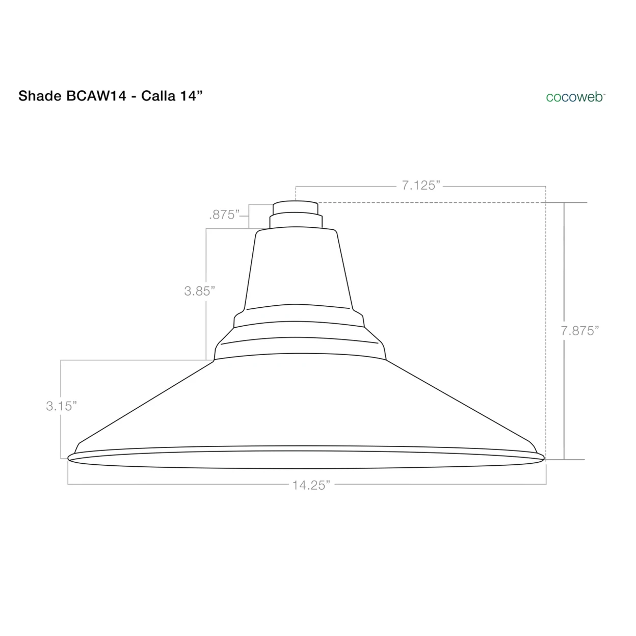 14&quot Calla LED Pendant Light in Galvanized Silver with Downrod | Освещение