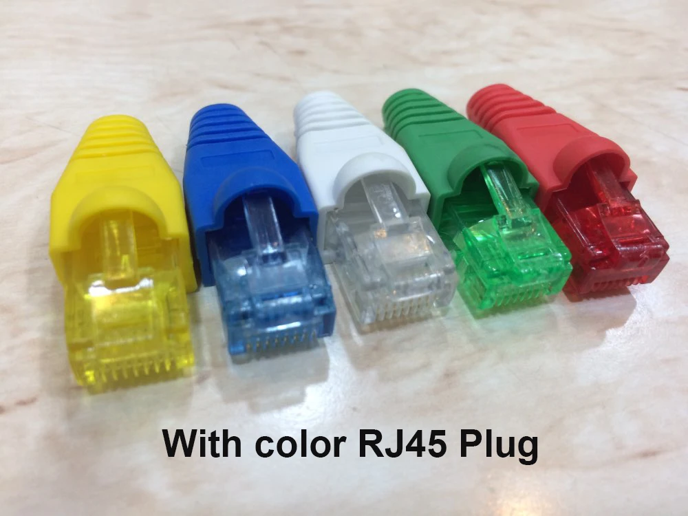 RJ-45 CAT6 CAT5e Adapter Cap Ethernet Network Cable Connector Plugs RJ45 Caps Cat 5 CAT6 protective sleeve multicolour images - 6