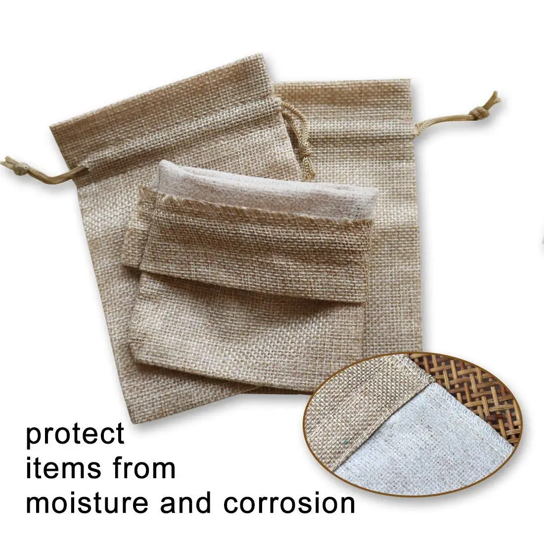 

40 Pieces Burlap Bags with Drawstring, 13cmx10cm Burlap Drawstring Gift Bag Jewelry Pouches for Wedding and Party Favors, DIY