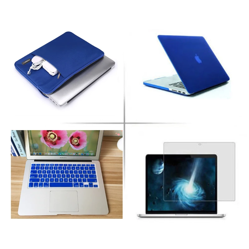 4 в 1 матовый жесткий чехол + сумка для ноутбука клавиатуры Apple Macbook Pro 13 дюймов с