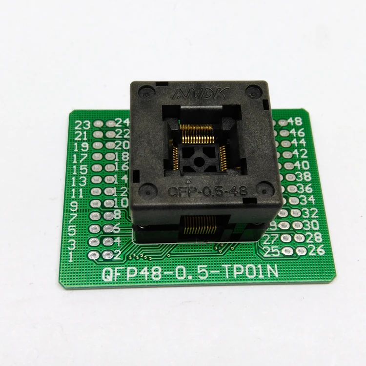QFP48 TQFP48 LQFP48 Открытый верх программирующий сокет питч 0 5 мм FPQ 48 0.5 06 адаптер для