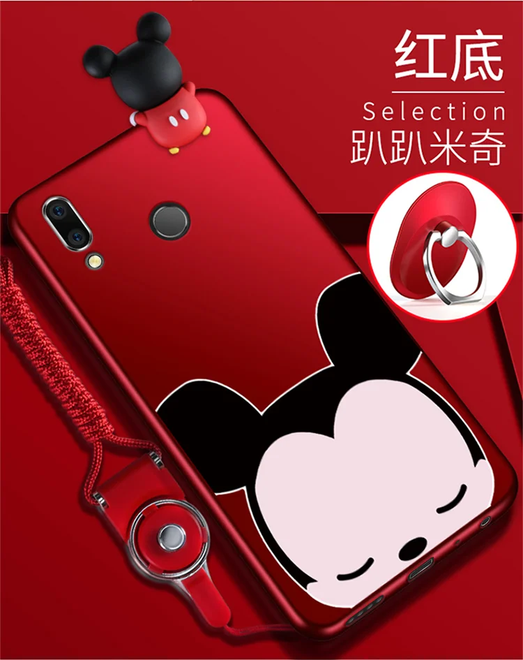 Чехол для Huawei P Smart 2019 Hengneker мультяшный 3D Милый Минни Маус полная защита