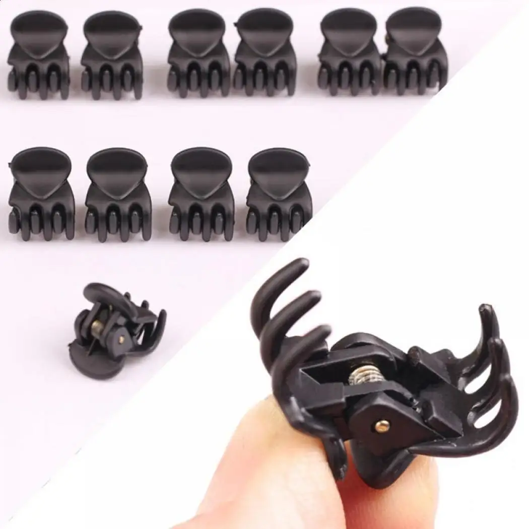 plastic Headwear Girls and material Clip Casual Mini Fashion Grip Hair Black Made Solid durable Plastic sturdy of | Детская одежда и