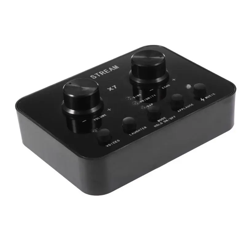 X7 PC аудио USB гарнитура микрофон веб трансляция звуковая карта развлекательные