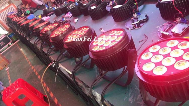 48 шт./лот сверхъяркий китайский par led 12x18 Вт 6 в 1 64 stage light IP 65 rgbwa uv|Эффект освещения