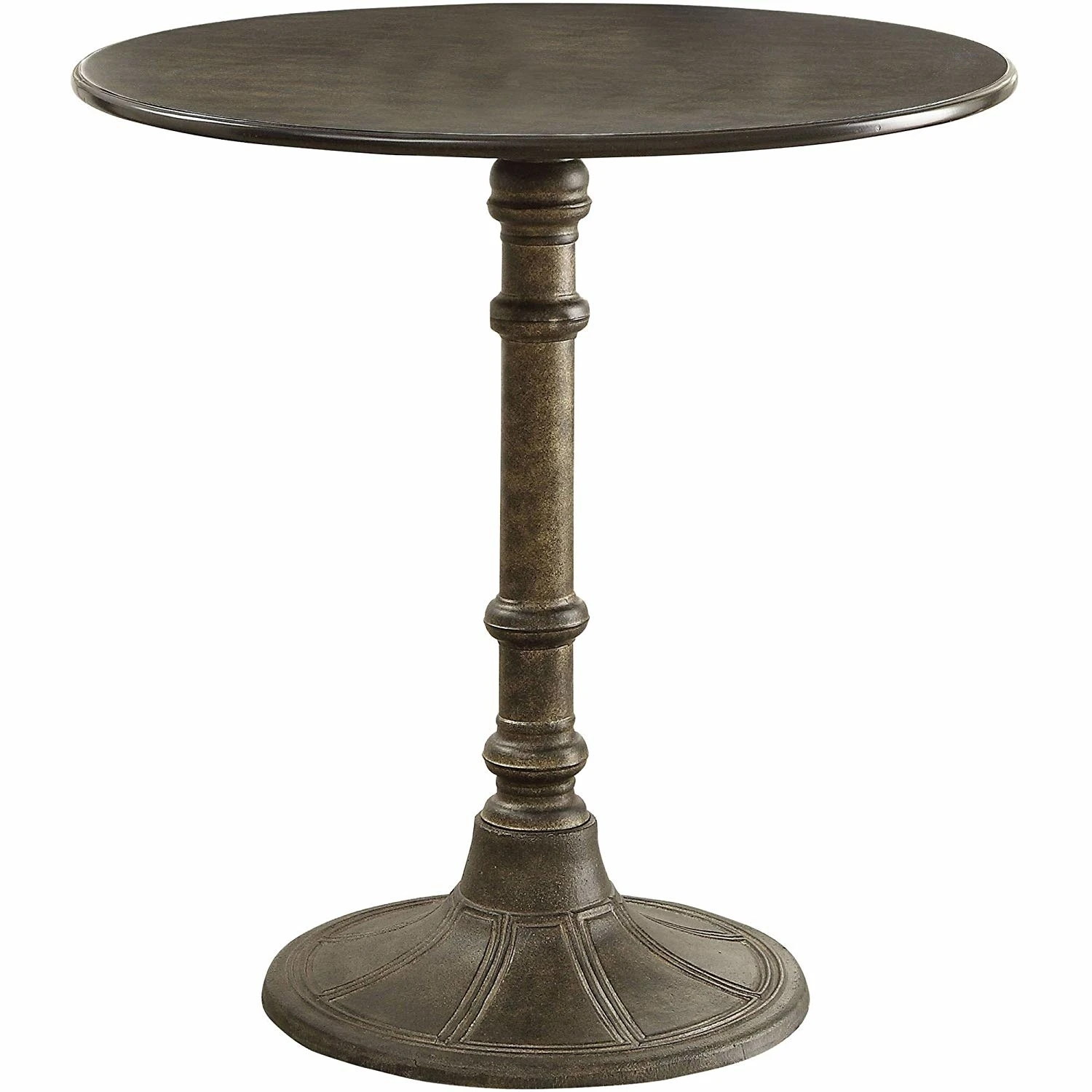 Round Transitional Metal Bistro Dining Table Bronze | Мебель
