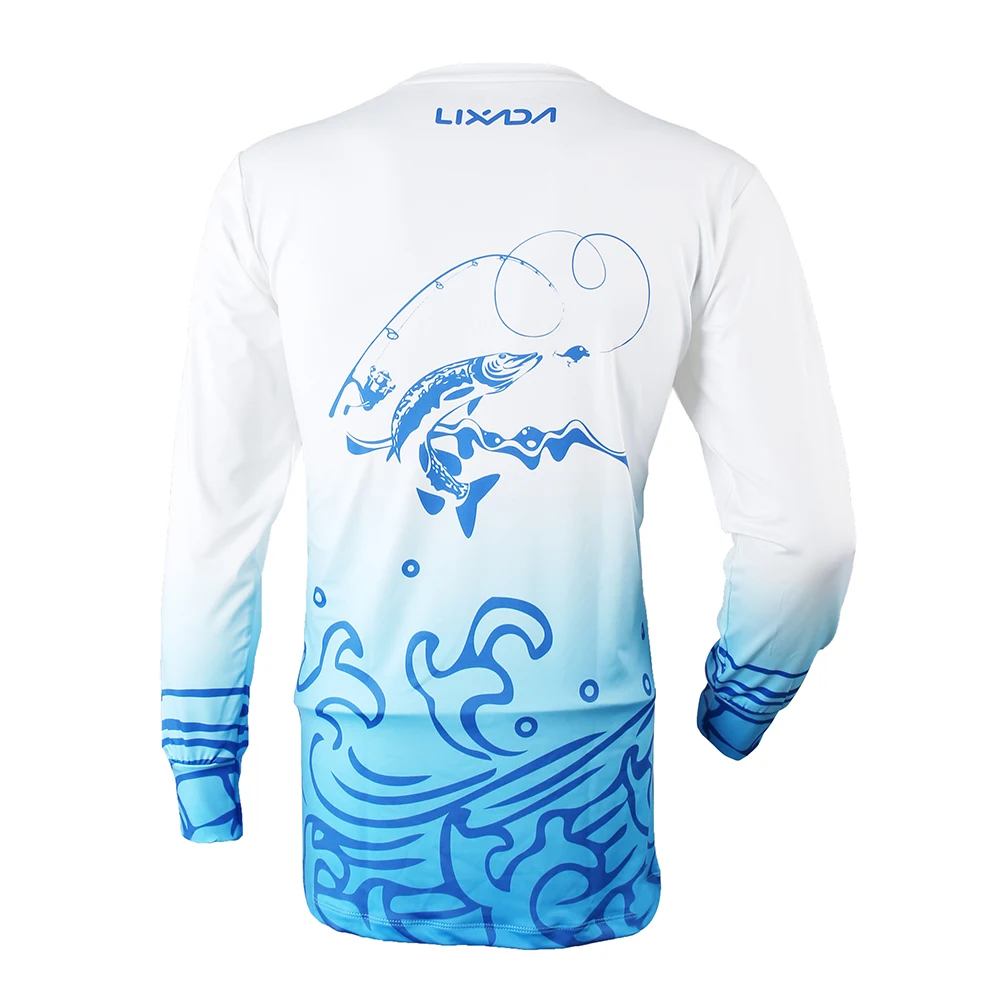 

Lixada Long Sleeve Fishing Shirt UPF 50+ Sun Protection Fishing Clothing Quick Drying Breathable Loose Fishing Shirt Fit for Men