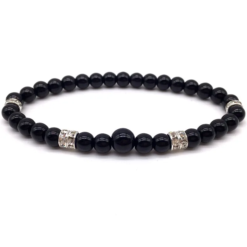 2020 New Fashion Men Bracelet 6mm Matte White Gray Round Stone Bead For Women Jewelry Gift | Украшения и аксессуары