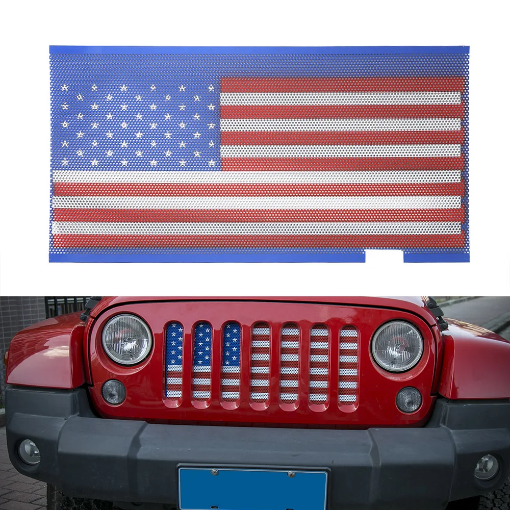 Передняя сетчатая вставка решетки радиатора для Jeep Wrangler 2007 2018 автостайлинг|Люк в