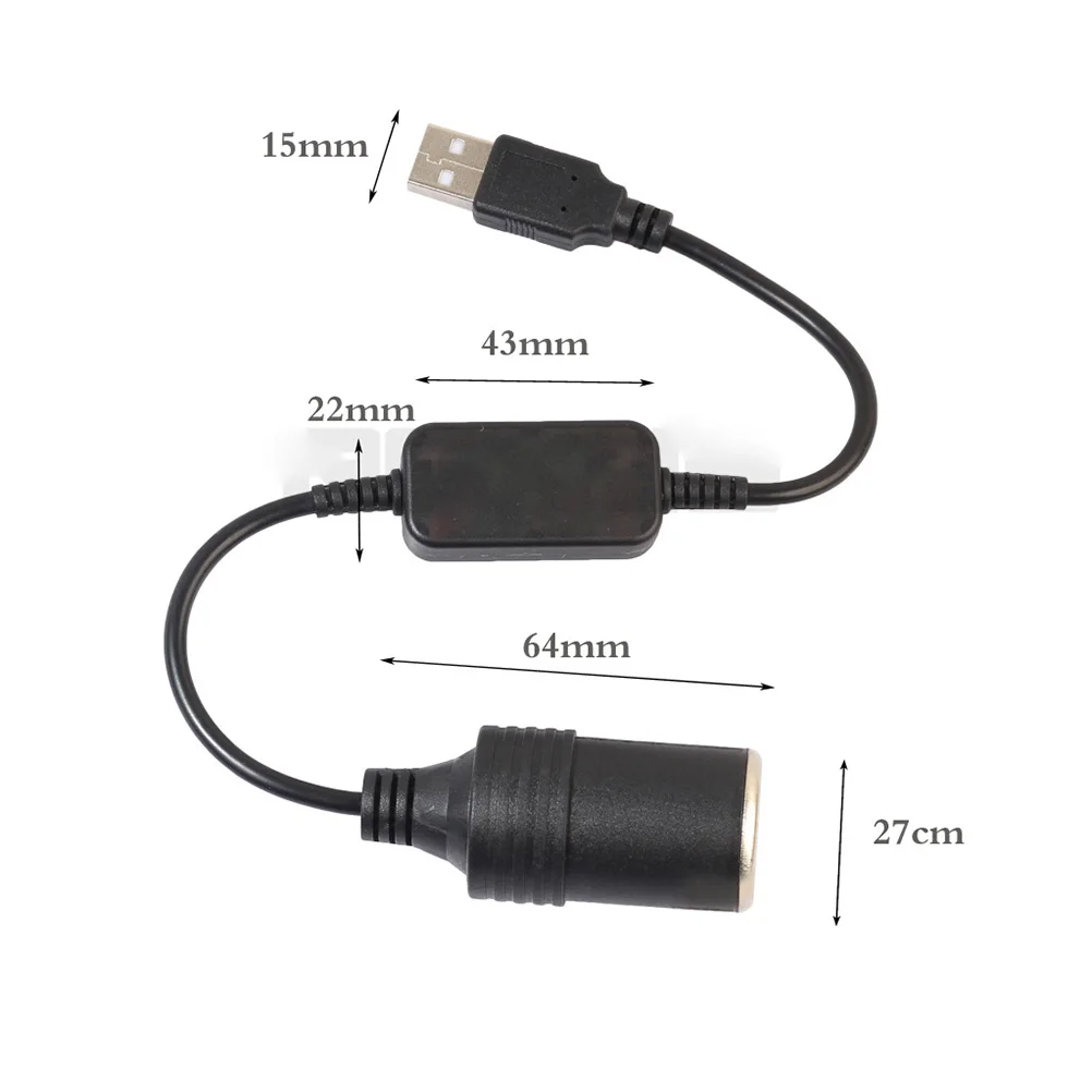 1 шт. 5 В-12 в USB Автомобильное зарядное устройство автомобильный прикуриватель