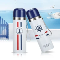 navy style vacuum thermos bottle for water stainless steel vacuum flask insulated bottle containeroutdoor travel cupbpa free