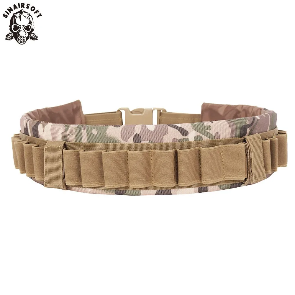 

Tactical Shell Bandolier Belt 12/20 Gauge Ammo Holder 25 Rounds Gun Bullet Belt Pouch Cartridge Waist Belt Bag For Hunting