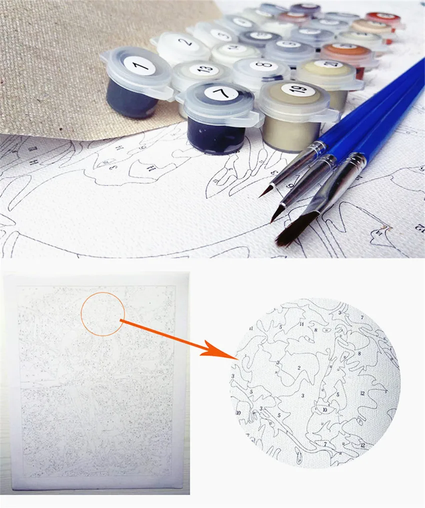 DIY цифровая картина по номерам посылка пасхальные лося маслом росписи Наборы