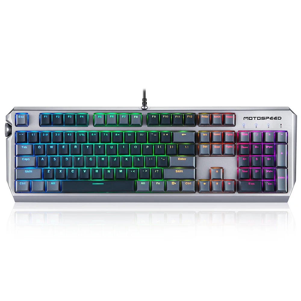 Оригинальная MOTOSPEED CK80 USB Проводная игровая механическая клавиатура RGB подсветка