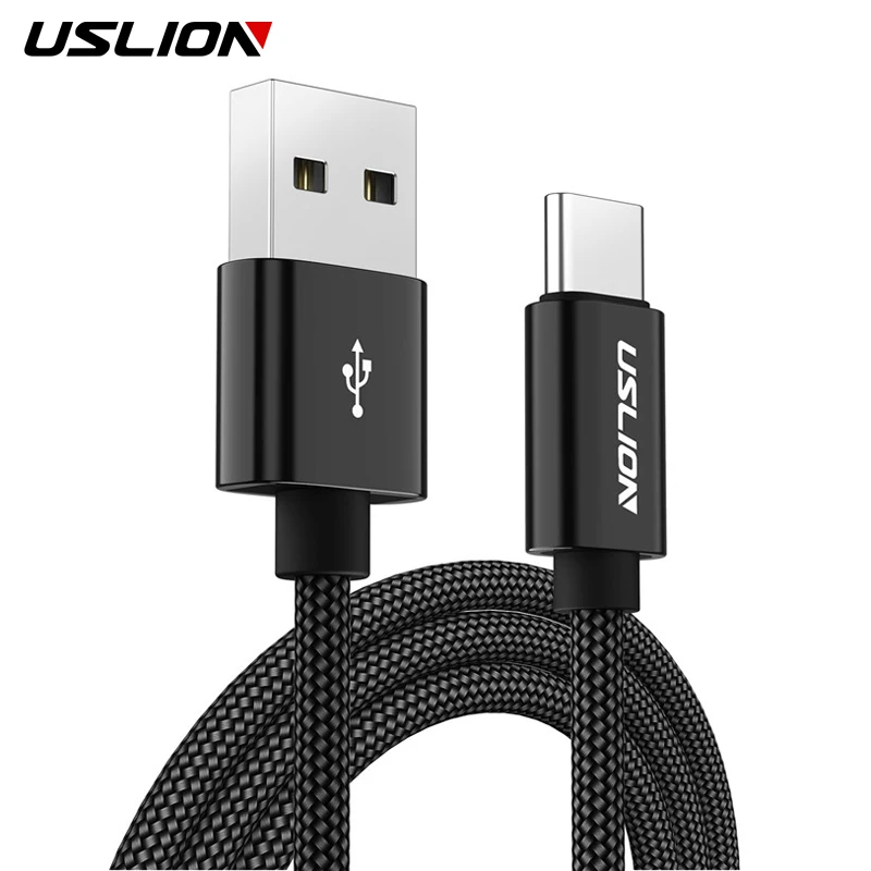 Кабель USB типа C USLION для быстрой зарядки Samsung S10 S9 S8 Xiaomi Huawei Type c кабель передачи