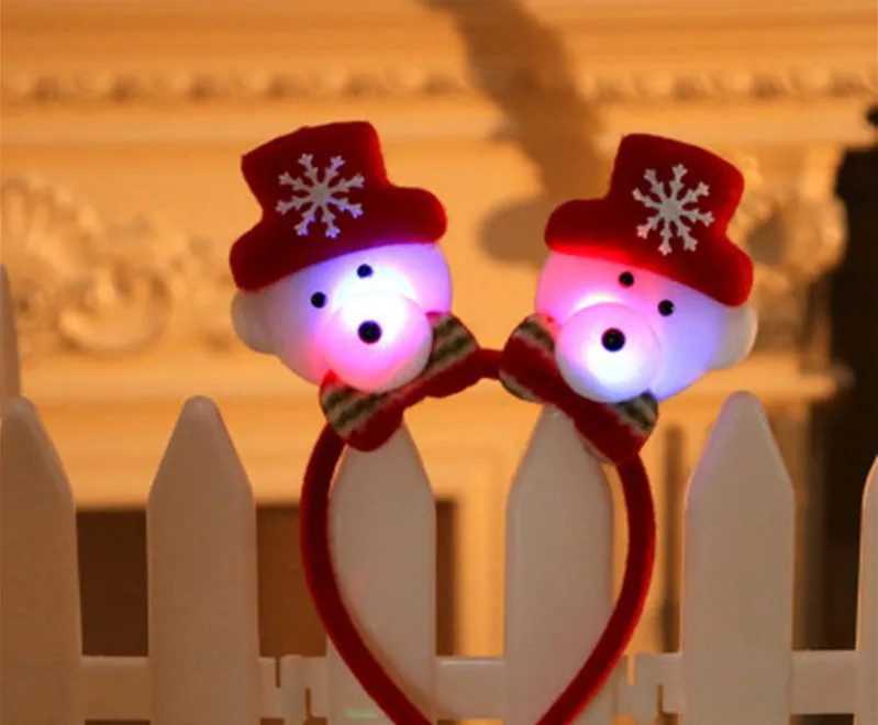 Santa Reindeer Snowman LED Headband with Lightning | Дом и сад