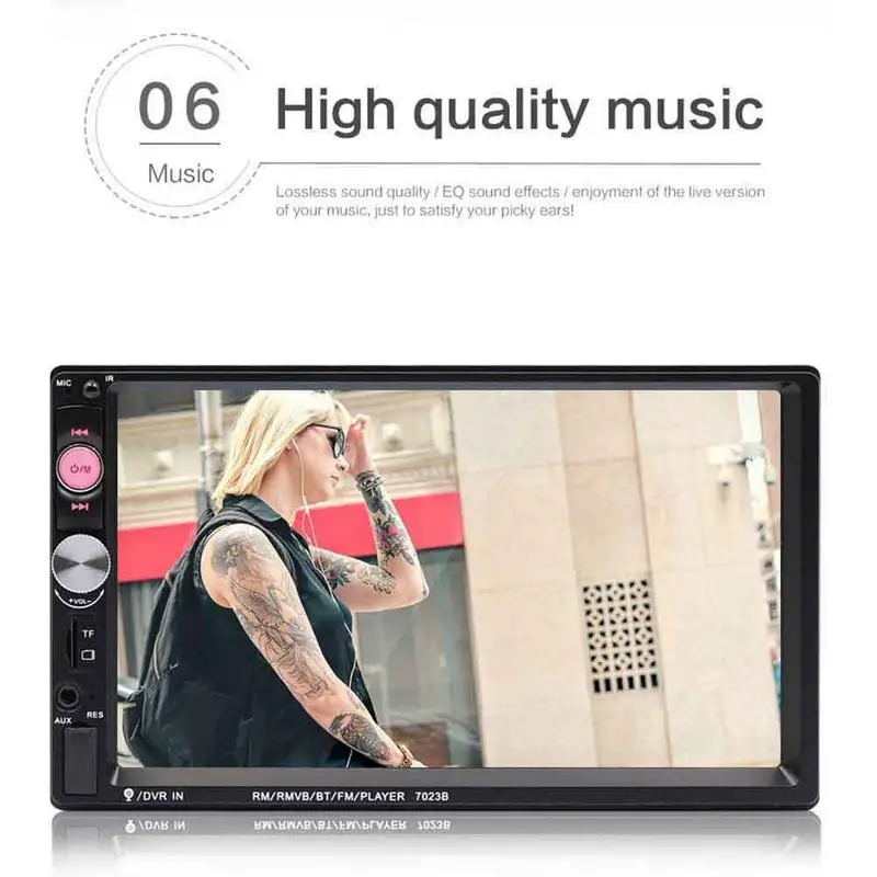 Новый 7 &quotпортативный двойной 2 автомобильный стерео аудио Bluetooth Сенсорный MP5