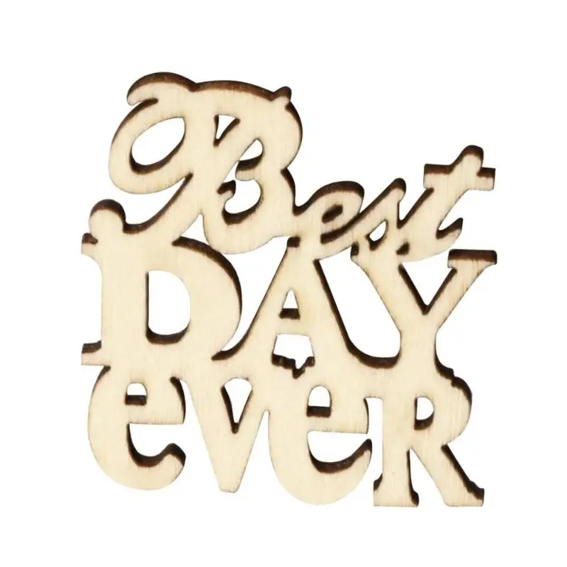 15pcs/Set DIY Vintage Best Day Ever Wood Rustic Wedding Table Ornament Festival Party Decoration | Дом и сад
