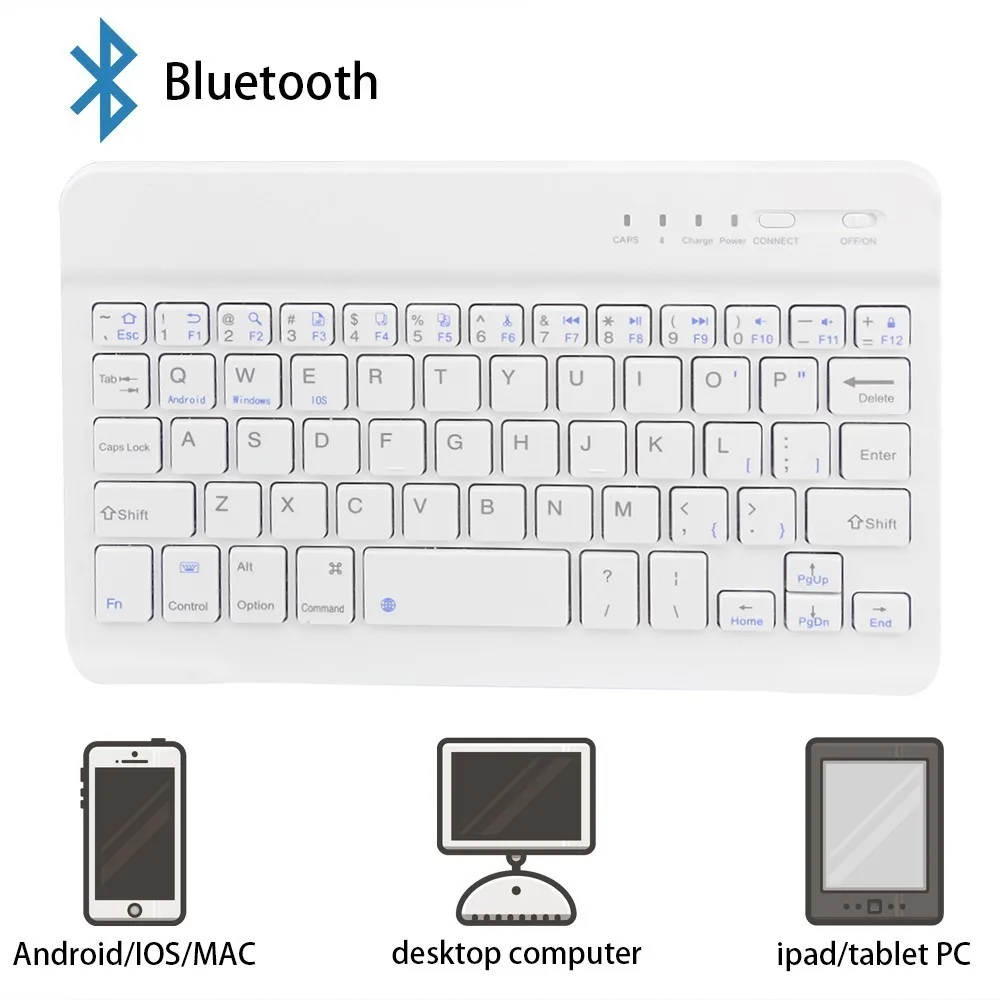 Ультратонкая Беспроводная Bluetooth клавиатура CHYI 78 клавиш игровая для IPad планшета