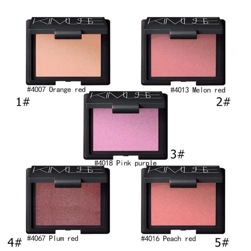 KIMUSE Natural Blush Makeup Face Blusher 5 Colors Base Mineral Palette Powder Long Lasting | Красота и здоровье