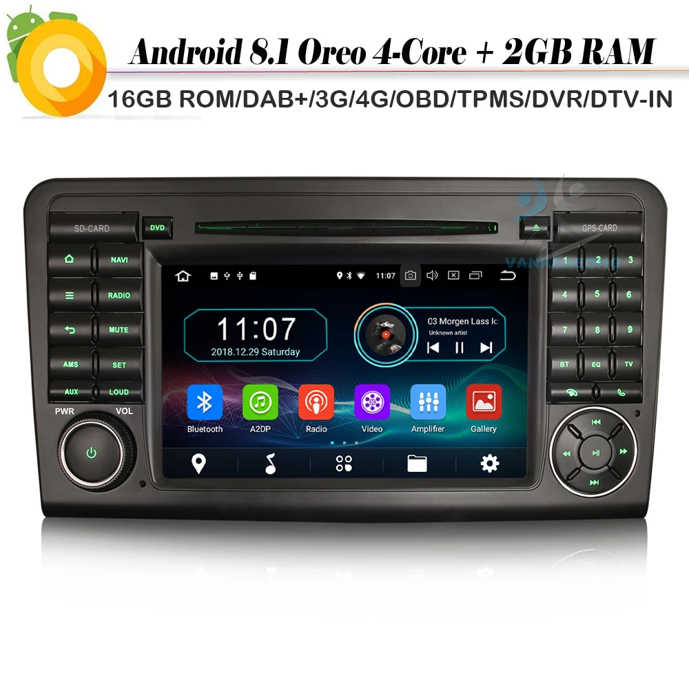 7 &quot2 Din DAB + Android 8 1 Авторадио Sat Nav GPS WiFi 4G радио BT DVR OBD Автомобильный CD плеер для Mercedes