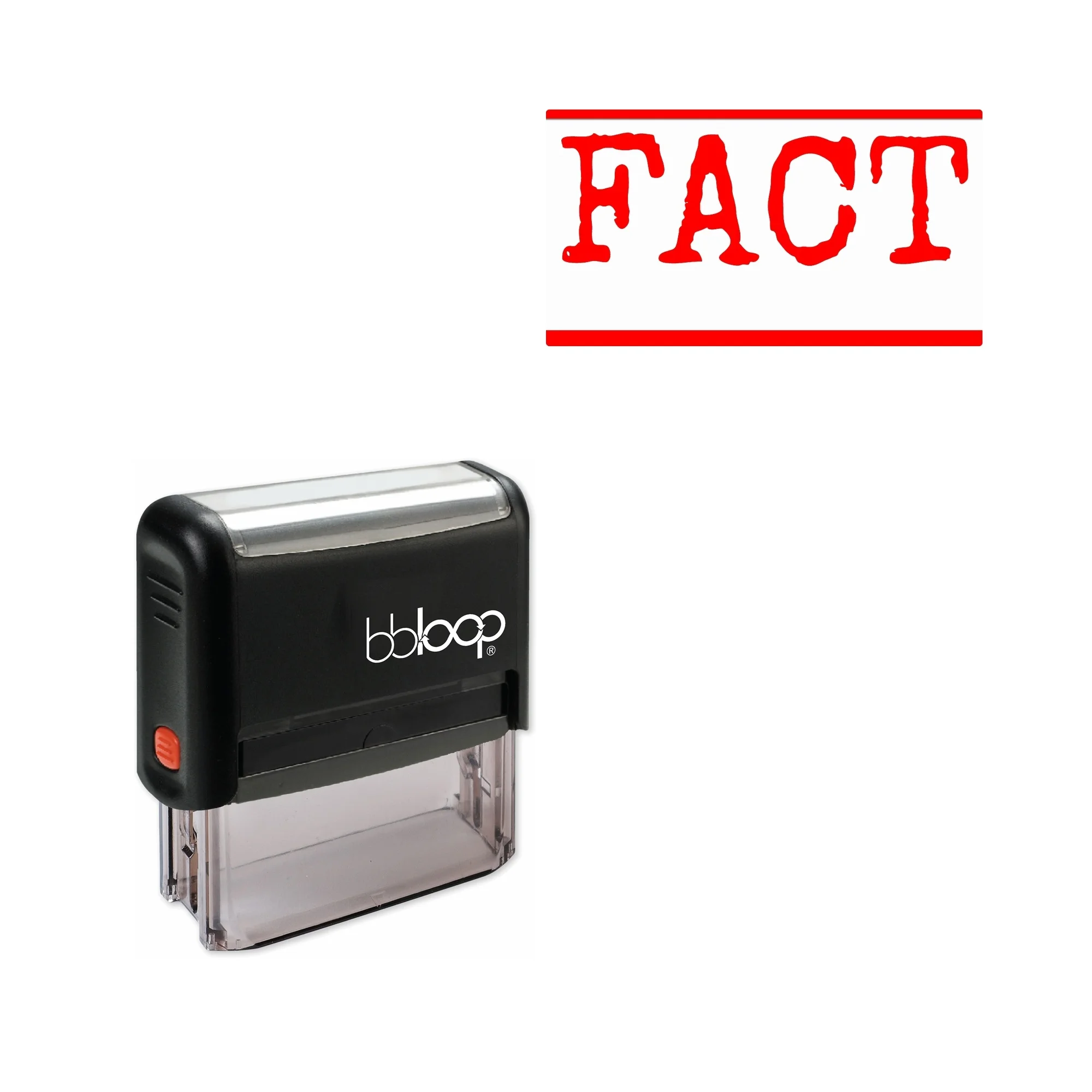 

Bbloop 'FACT' Self-Inking Office Stamp, Rectangular Typewriter Style