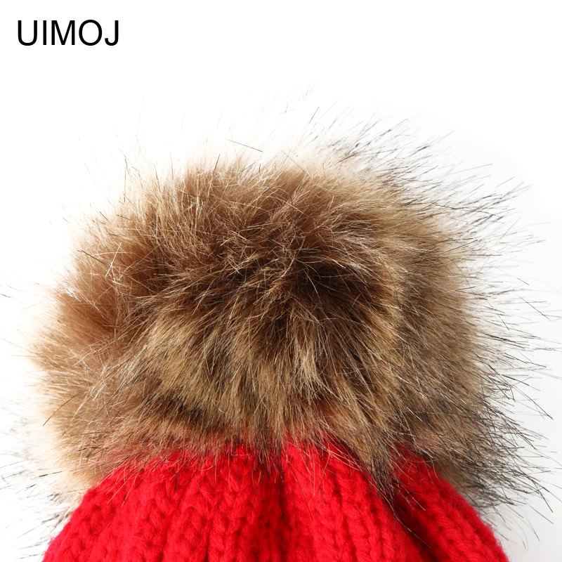 UIMOJ новые милые красные Повседневные шапки для женщин зимняя шапка Модные