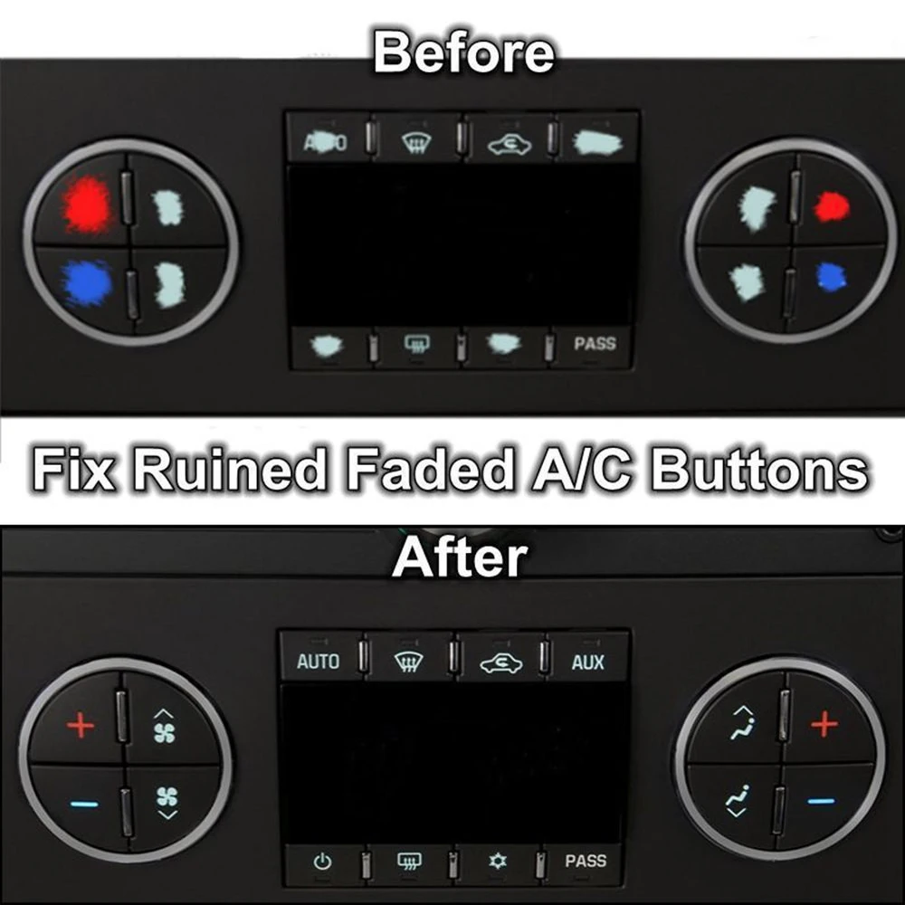 Ac Dash Кнопка Ремонтный комплект наклейка наклейки Замена для Chevrolet G m c Tahoe
