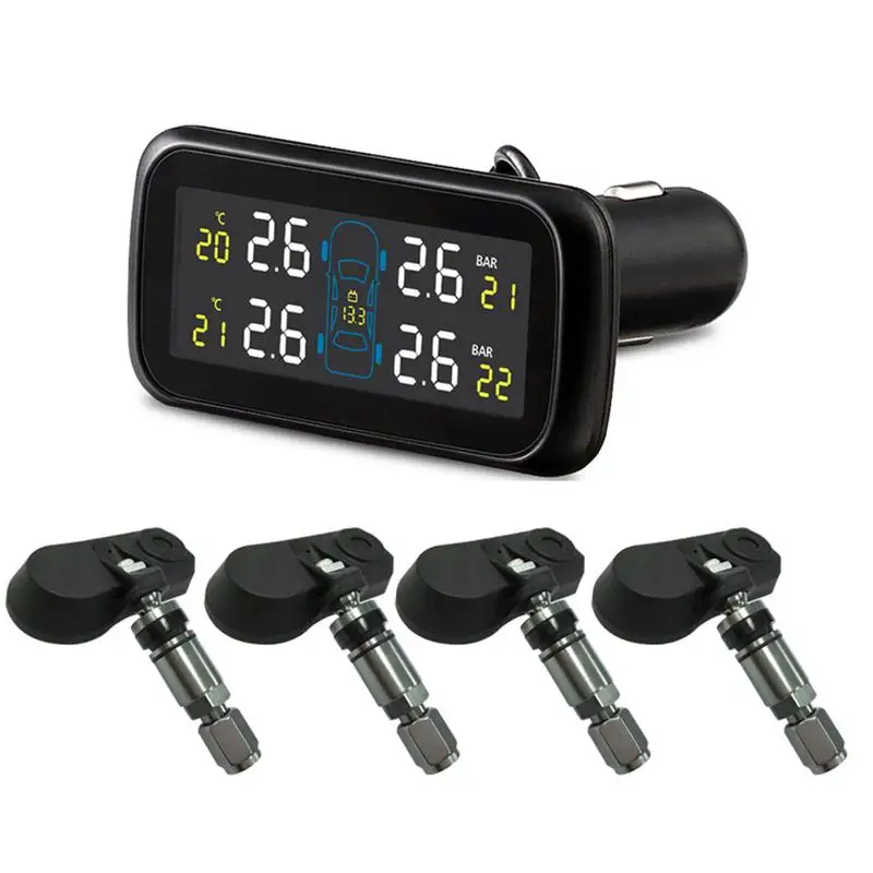 Беспроводной умный автомобиль TPMS система контроля давления в шинах 4 внутренних