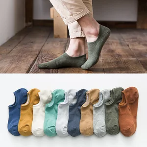 PEONFLY 10 Цвета летние сетчатые дышащий короткий носок тапочки Для мужчин Soild силиконовым противоскользящим покрытием носки Для мужчин, по щиколотку, невидимые носки-башмачки