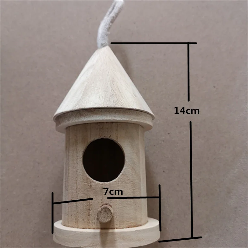 1x Wooden Bird House Cages Birdhouse Hanging Nest Nesting Box Home Garden Decor | Дом и сад