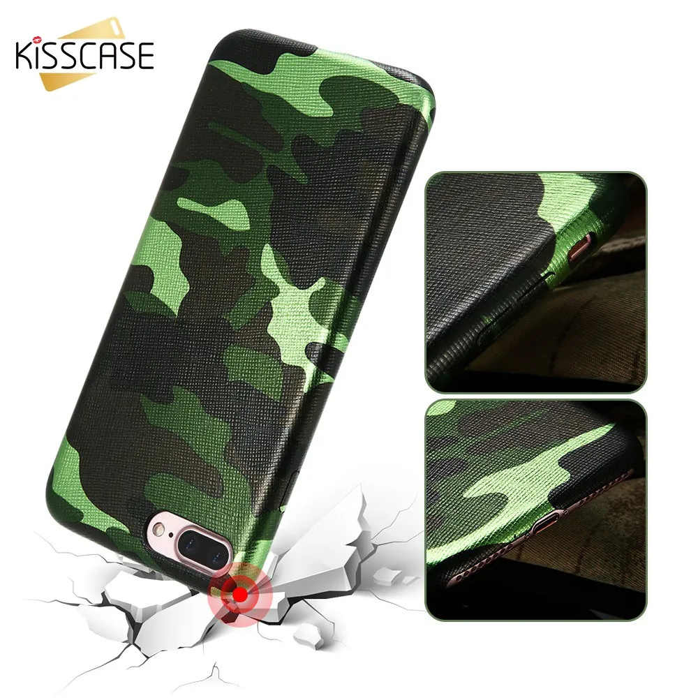 Чехол KISSCASE с камуфляжным рисунком для iPhone X 8 7 6s 6 Plus 5 S SE чехлы из искусственной